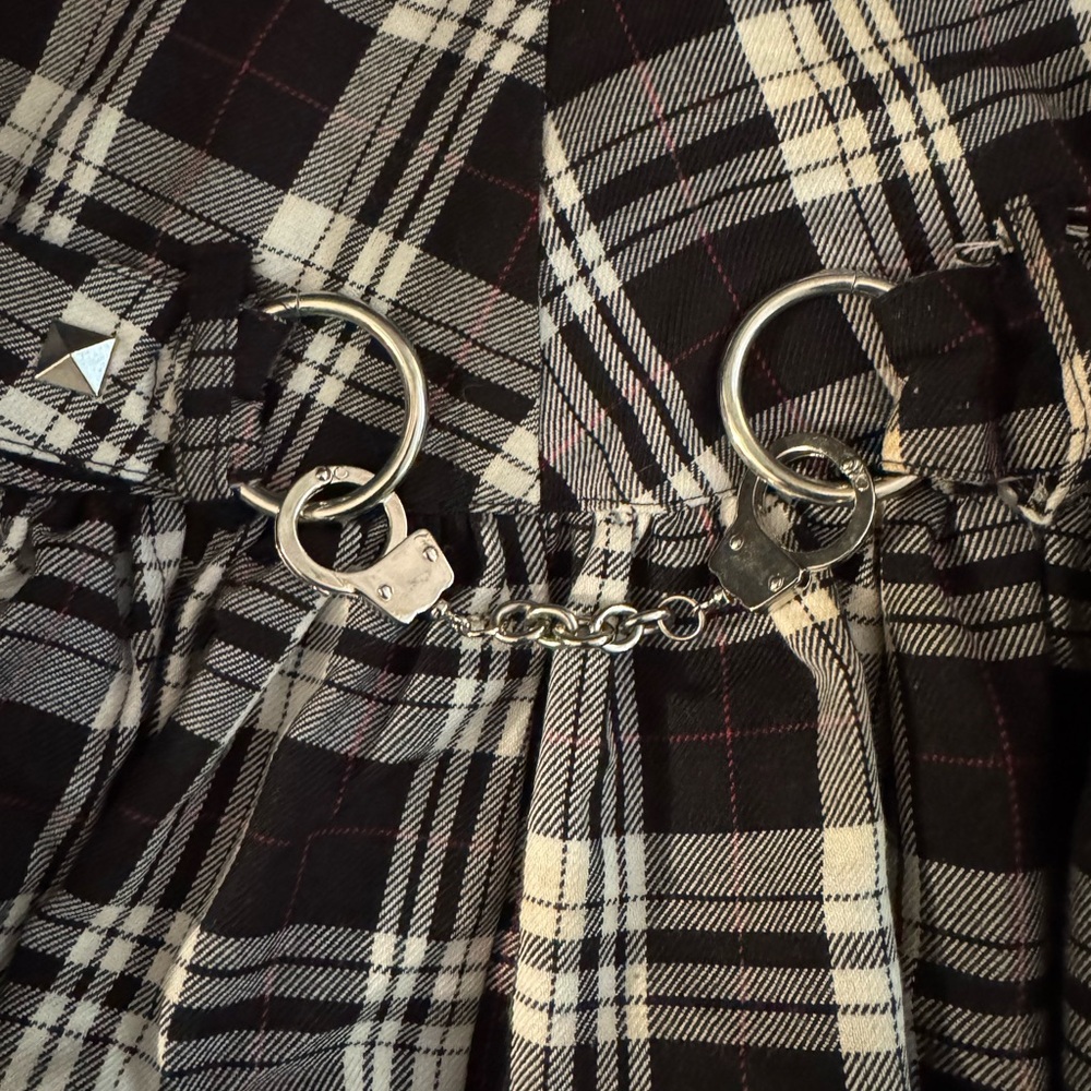 Y2K vintage Hell Bunny hand cuff ultra mini skirt - Picture 3 of 8